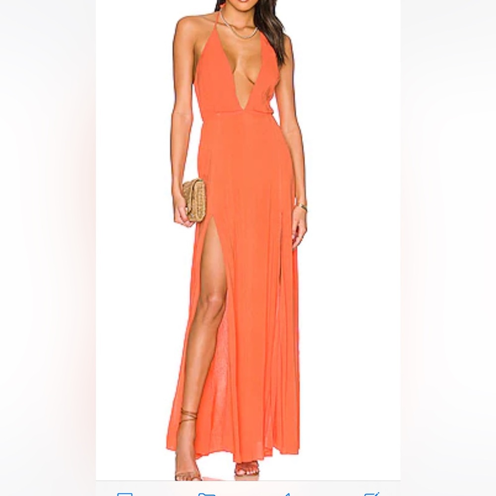 Revolve Arina Maxi Dress in Orange